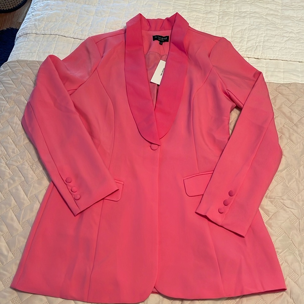 In The Style x Lorna Luxe - Pink Blazer - NWT - UK Size 12